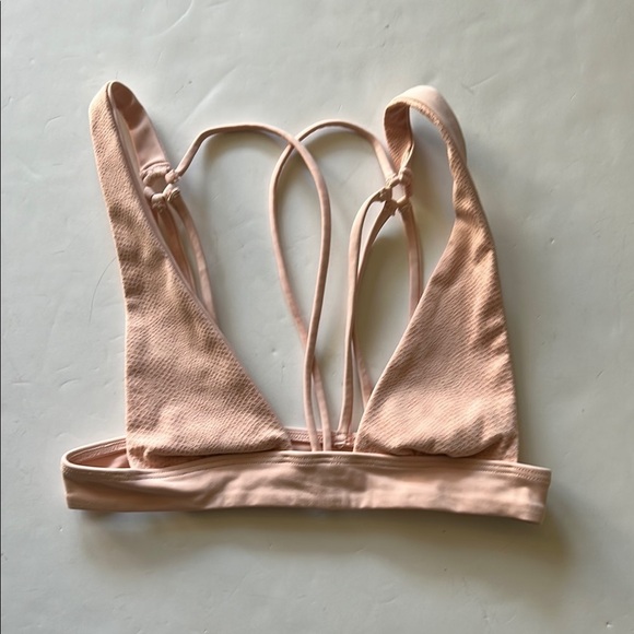 Beach Bunny pale pink strappy triangle bikini top size S - Picture 1 of 3